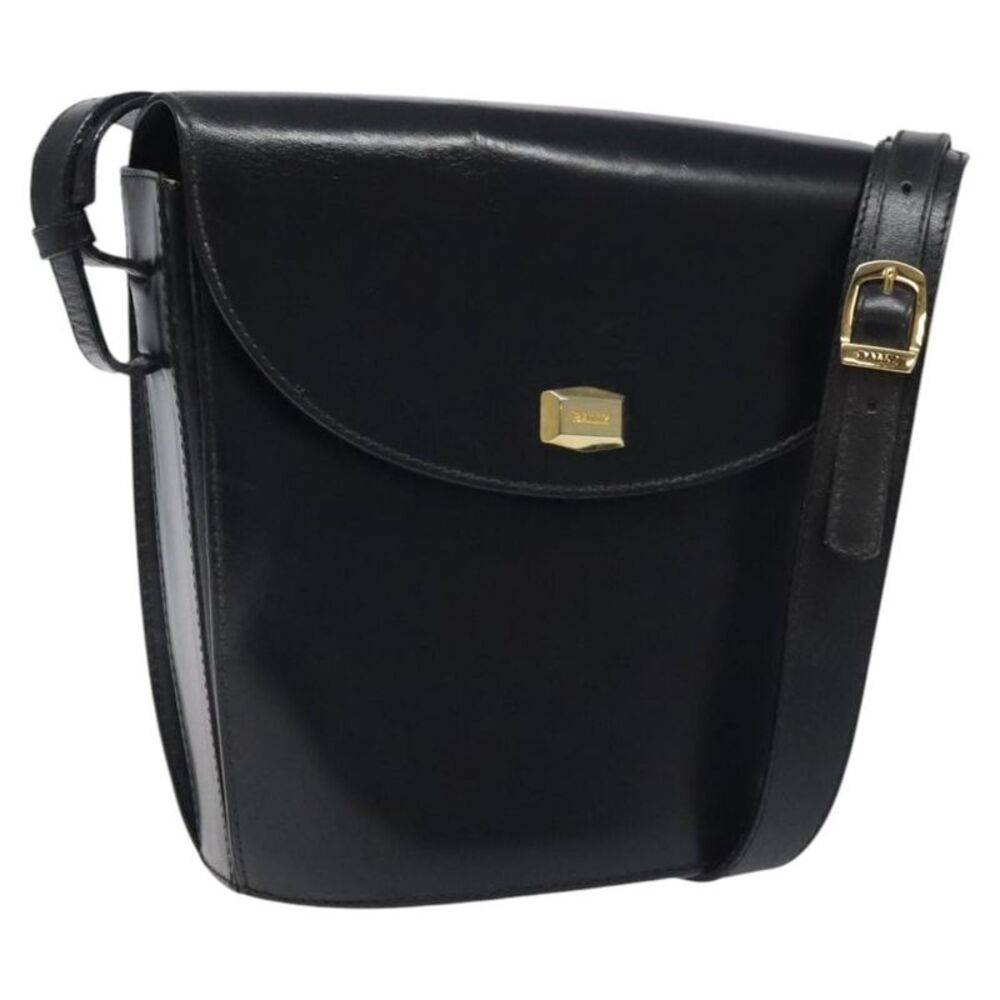 Bally Vintage Leather Black Leather Shoulder Bag Bag